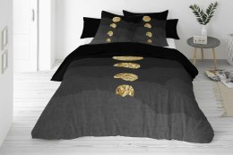 Pościel satynowa 160x200 geometria czarna złota Prestige 1