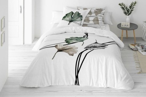 Pościel satynowa 160x200 liście biala beżowa zielona Prestige 1 Pościel satynowa 160x200 liście biala beżowa zielona Prestige 1
