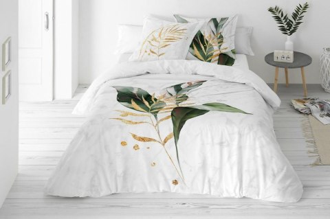 Pościel satynowa 160x200 liście biała zielona Prestige 1 Pościel satynowa 160x200 liście biała zielona Prestige 1