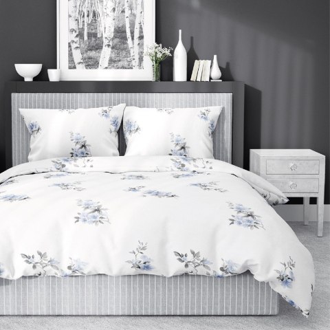 Pościel satynowa 220x200 biała niebieska kwiaty 4403 A Home Satin 122 Pościel satynowa 220x200 biała niebieska kwiaty 4403 A Home Satin 122