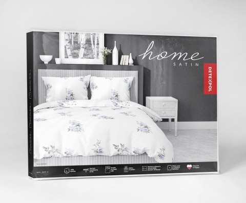 Pościel satynowa 220x200 biała niebieska kwiaty 4403 A Home Satin 122 Pościel satynowa 220x200 biała niebieska kwiaty 4403 A Home Satin 122