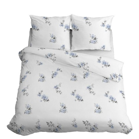Pościel satynowa 220x200 biała niebieska kwiaty 4403 A Home Satin 122 Pościel satynowa 220x200 biała niebieska kwiaty 4403 A Home Satin 122