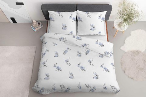 Pościel satynowa 220x200 biała niebieska kwiaty 4403 A Home Satin 122 Pościel satynowa 220x200 biała niebieska kwiaty 4403 A Home Satin 122