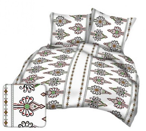 Pościel z kory 160x200 biała kolorowa parzenica góralska A1017 Kora 23 Pościel z kory 160x200 biała kolorowa parzenica góralska A1017 Kora 23