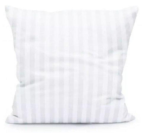 Poszewka adamaszkowa 70x70 Tivoli biała paski 1 cm na zakład 20cm 140 g/m2 satynowo atłasowa Poszewka adamaszkowa 70x70 Tivoli biała paski 1 cm na zakład 20cm 140 g/m2 satynowo atłasowa