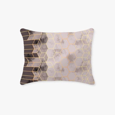 Poszewka bawełniana 40x40 geometria beżowa brązowa 1537N Classic Poszewka bawełniana 40x40 geometria beżowa brązowa 1537N Classic