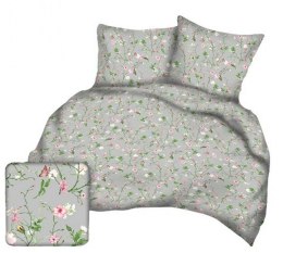 Poszewka z kory 70x80 szara różowa kwiaty A1121_2 Kora 23