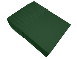 Prześcieradło jersey 160x200 zielone butelkowe z gumką Bielbaw