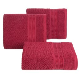 Ręcznik Rosita 50x90 czerwony o ryżowej strukturze 500g/m2 Eurofirany