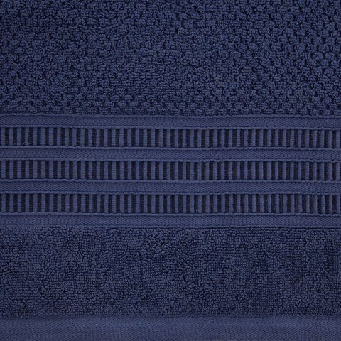 Ręcznik Rosita 50x90 granatowy o ryżowej strukturze 500g/m2 Eurofirany Ręcznik Rosita 50x90 granatowy o ryżowej strukturze 500g/m2 Eurofirany