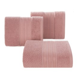 Ręcznik Rosita 50x90 pudrowy różowy o ryżowej strukturze 500g/m2 Eurofirany