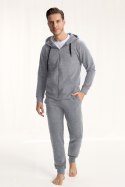 Dres męski 890 szary melanż 3XL bawełniany rozpinany z kapturem Dres męski 890 szary melanż 3XL bawełniany rozpinany z kapturem