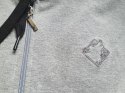 Dres męski 890 szary melanż 3XL bawełniany rozpinany z kapturem Dres męski 890 szary melanż 3XL bawełniany rozpinany z kapturem