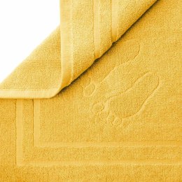 Dywanik łazienkowy 50x70 Mondo musztardowy bawełniany frotte 650g/m2