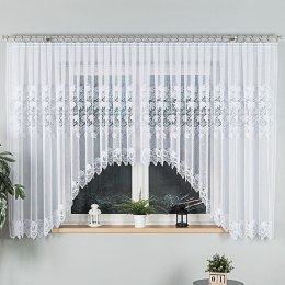 ELŻBIETA Firanka żakardowa gotowa, szerokość 600 x wysokość 160cm, kolor 001 biały 004164/FBL/001/600160/1