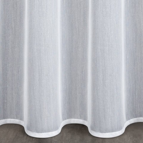 Firana 140x260 Mirea biała błyszcząca gotowa na przelotkach Eurofirany Firana 140x260 Mirea biała błyszcząca gotowa na przelotkach Eurofirany