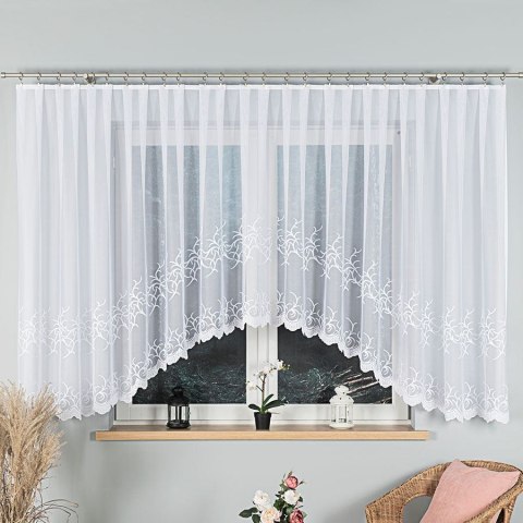 Firana 520x160 Bakaro biała żakardowa gotowa 023297/FBL/001/520160/1 Firana 520x160 Bakaro biała żakardowa gotowa 023297/FBL/001/520160/1