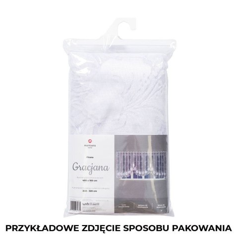 GRACJANA Firanka żakardowa gotowa, szerokość 400 x wysokość 160cm, kolor 001 biały 017175/FBL/001/400160/1 GRACJANA Firanka żakardowa gotowa, szerokość 400 x wysokość 160cm, kolor 001 biały 017175/FBL/001/400160/1