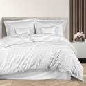 Pościel bambusowa 220x200 biała paski satyna bawełniana jednobarwna 2 poszewki 70x80 Bamboo 23 Pościel bambusowa 220x200 biała paski satyna bawełniana jednobarwna 2 poszewki 70x80 Bamboo 23