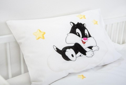 Pościel bawełniana 100x135 Looney Tunes kto dogoni królika biała żółta dziecięca do łóżeczka H23 Pościel bawełniana 100x135 Looney Tunes kto dogoni królika biała żółta dziecięca do łóżeczka H23