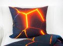 Pościel bawełniana 140x200 Lava 3D granatowa pomarańczowa poszewka 70x90 H23 Pościel bawełniana 140x200 Lava 3D granatowa pomarańczowa poszewka 70x90 H23