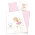 Pościel bawełniana 140x200 Little Fairy wróżka biała różowa poszewka 70x90 H23 Pościel bawełniana 140x200 Little Fairy wróżka biała różowa poszewka 70x90 H23