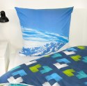Pościel bawełniana 140x200 Narciarz niebieska poszewka 70x90 H23 Pościel bawełniana 140x200 Narciarz niebieska poszewka 70x90 H23