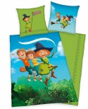 Pościel bawełniana 140x200 Petronella w sosie jabłkowym zielona niebieska poszewka 70x90 H23 Pościel bawełniana 140x200 Petronella w sosie jabłkowym zielona niebieska poszewka 70x90 H23