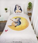 Pościel bawełniana 140x200 Pingwin Mr& Mrs Panda biała żółta poszewka 70x90 H23 Pościel bawełniana 140x200 Pingwin Mr& Mrs Panda biała żółta poszewka 70x90 H23