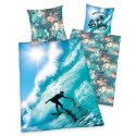 Pościel bawełniana 140x200 Surfer Hawaje poszewka morska niebieska 70x90 H23 Pościel bawełniana 140x200 Surfer Hawaje poszewka morska niebieska 70x90 H23