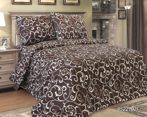 Pościel bawełniana 160x200 4522/2 Gałązki brązowa kremowa Luxury 01 Pościel bawełniana 160x200 4522/2 Gałązki brązowa kremowa Luxury 01
