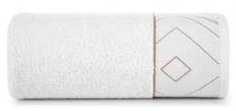 Ręcznik 50x90 Blanka 9 biały złoty geomatria 500g/2 frotte Limited Collection Eurofirany