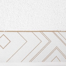 Ręcznik 50x90 Blanka 9 biały złoty geomatria 500g/2 frotte Limited Collection Eurofirany