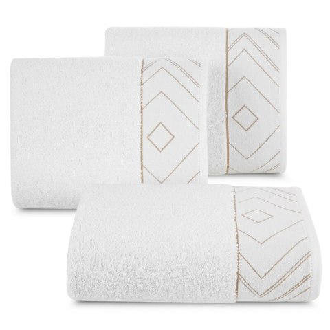 Ręcznik 50x90 Blanka 9 biały złoty geomatria 500g/2 frotte Limited Collection Eurofirany Ręcznik 50x90 Blanka 9 biały złoty geomatria 500g/2 frotte Limited Collection Eurofirany