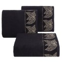 Ręcznik 50x90 Victoria 8 czarny złoty liście 500g/2 frotte Limited Collection Eurofirany Ręcznik 50x90 Victoria 8 czarny złoty liście 500g/2 frotte Limited Collection Eurofirany