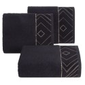 Ręcznik 50x90 Victoria 9 czarny złoty geometria 500g/2 frotte Limited Collection Eurofirany