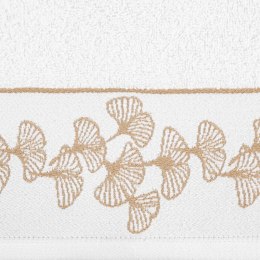 Ręcznik 70x140 Blanca 10 biały złoty liście 500g/2 frotte Limited Collection Eurofirany