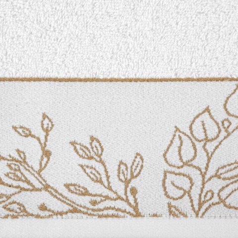 Ręcznik 70x140 Blanca 7 biały złoty liście 500g/2 frotte Limited Collection Eurofirany Ręcznik 70x140 Blanca 7 biały złoty liście 500g/2 frotte Limited Collection Eurofirany