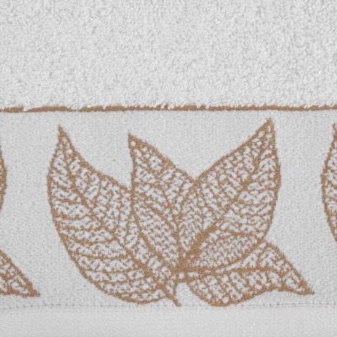Ręcznik 70x140 Blanca 8 biały złoty liście 500g/2 frotte Limited Collection Eurofirany Ręcznik 70x140 Blanca 8 biały złoty liście 500g/2 frotte Limited Collection Eurofirany