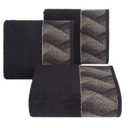 Ręcznik 70x140 Victoria 12 czarny złoty geometria 500g/2 frotte Limited Collection Eurofirany