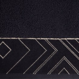 Ręcznik 70x140 Victoria 9 czarny złoty geometria 500g/2 frotte Limited Collection Eurofirany