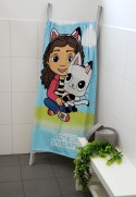 Ręcznik plażowy 75x150 Koci domek Gabi niebieski dziecięcy bawełniany H23 Ręcznik plażowy 75x150 Koci domek Gabi niebieski dziecięcy bawełniany H23