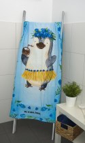 Ręcznik plażowy 75x150 Pan i Pani Panda niebieski dziecięcy bawełniany H23 Ręcznik plażowy 75x150 Pan i Pani Panda niebieski dziecięcy bawełniany H23