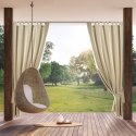Zasłona gotowa 155x220 Garden beżowa jasna do ogrodu wodoodporna mocowana na szelki/rzep Eurofirany Zasłona gotowa 155x220 Garden beżowa jasna do ogrodu wodoodporna mocowana na szelki/rzep Eurofirany