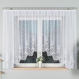 BERENIKA Firanka żakardowa gotowa, szerokość 400 x wysokość 160cm, kolor 001 biały 004304/FBL/001/400160/1