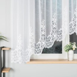 BERENIKA Firanka żakardowa gotowa, szerokość 400 x wysokość 160cm, kolor 001 biały 004304/FBL/001/400160/1