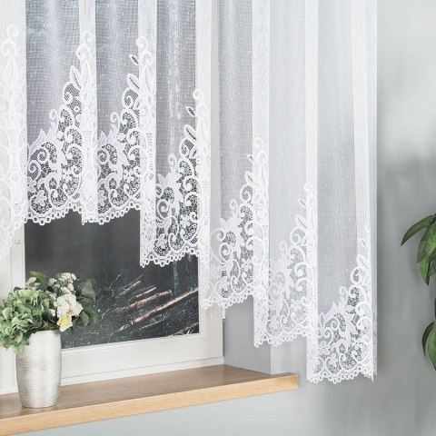 BERENIKA Firanka żakardowa gotowa, szerokość 400 x wysokość 160cm, kolor 001 biały 004304/FBL/001/400160/1 BERENIKA Firanka żakardowa gotowa, szerokość 400 x wysokość 160cm, kolor 001 biały 004304/FBL/001/400160/1