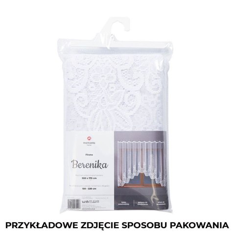 BERENIKA Firanka żakardowa gotowa, szerokość 400 x wysokość 160cm, kolor 001 biały 004304/FBL/001/400160/1 BERENIKA Firanka żakardowa gotowa, szerokość 400 x wysokość 160cm, kolor 001 biały 004304/FBL/001/400160/1