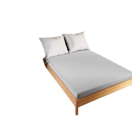 DREAMY PREMIUM Prześcieradło frotte z gumką, szerokość 160 x wysokość 200cm, kolor 023 jasny szary 100034/FRG/023/160200/1
