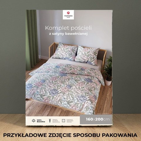 FLOWER Komplet pościeli z satyny bawełnianej 220x200cm 100030/SAT/000/220200/1 FLOWER Komplet pościeli z satyny bawełnianej 220x200cm 100030/SAT/000/220200/1